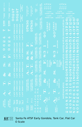 Scale decals santa fe - k4,